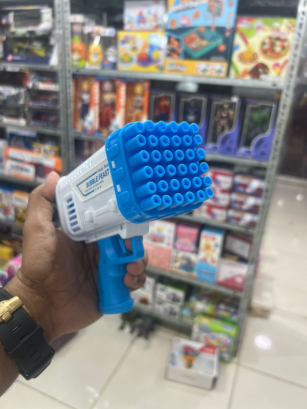Electric Bubble Bazooka Blaster ā High-Output Rocket Bubble Maker Toy
