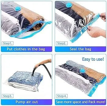 Vacuum Storage Bags with Hand Pump ā Space Saving Compression Storage Bags