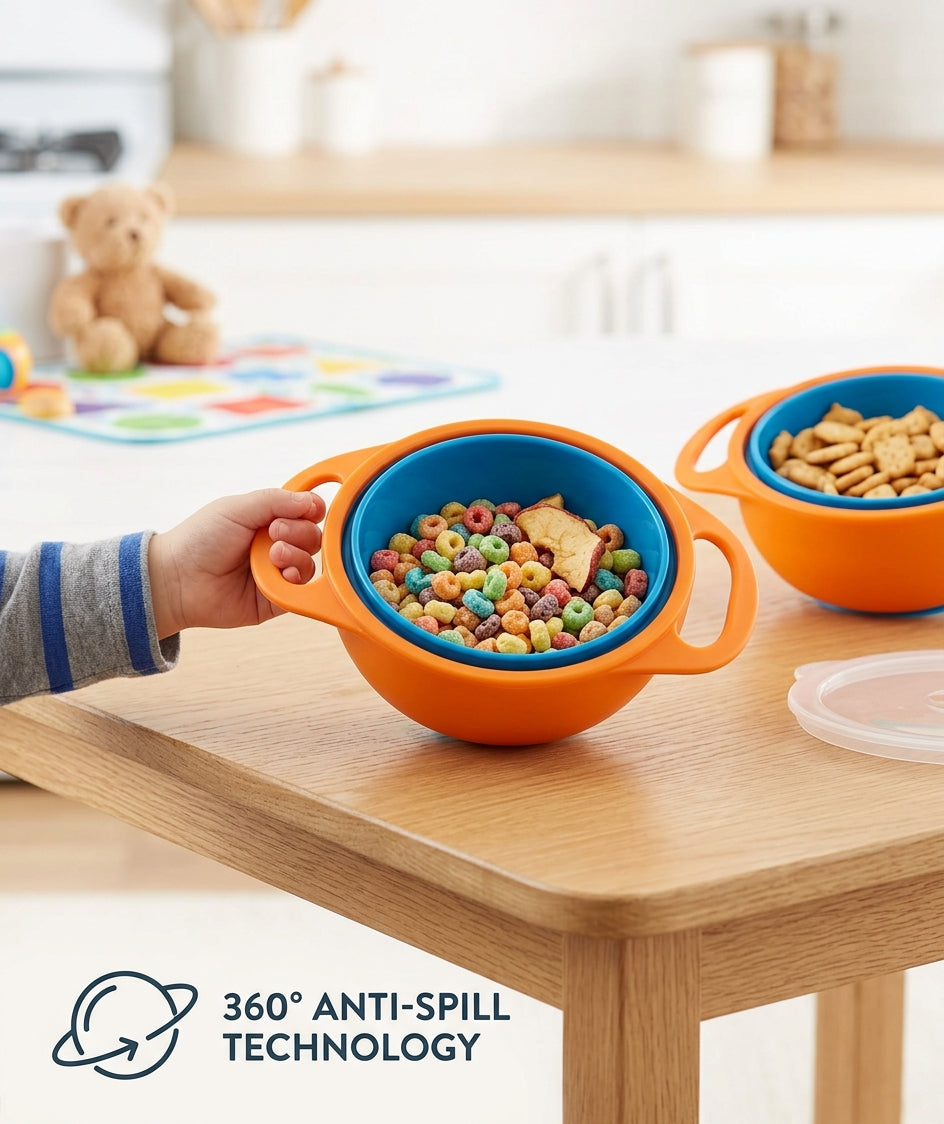 360° Rotating Spill-Proof Gyro Bowl – Anti-Spill Feeding Bowl for Toddlers