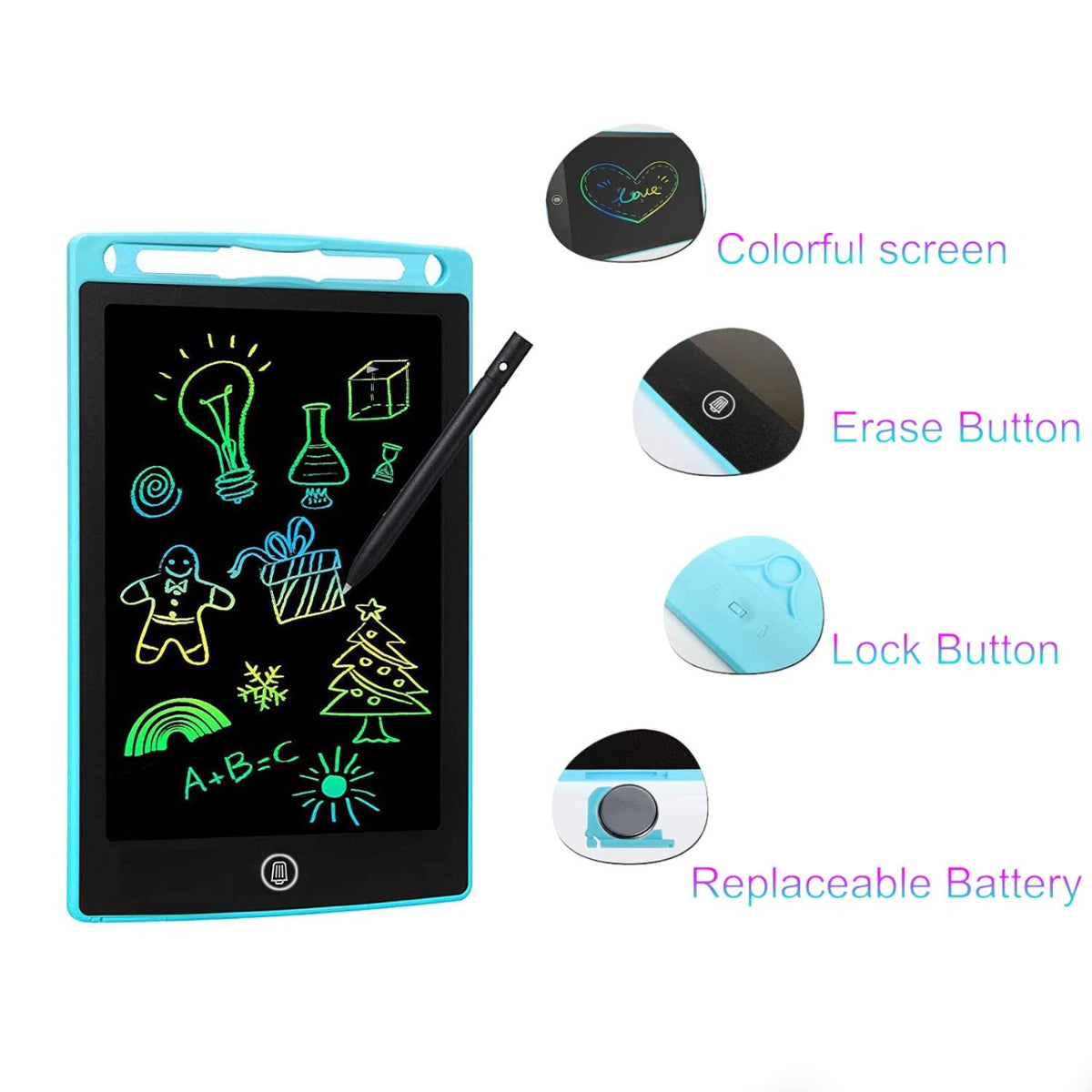 8.5 Inch Kids LCD Writing Tablet – Reusable Digital Drawing & Slate Pad