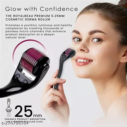 Professional Derma Roller for Hair & Beard Growth – Anti-Aging Face Scalp Care