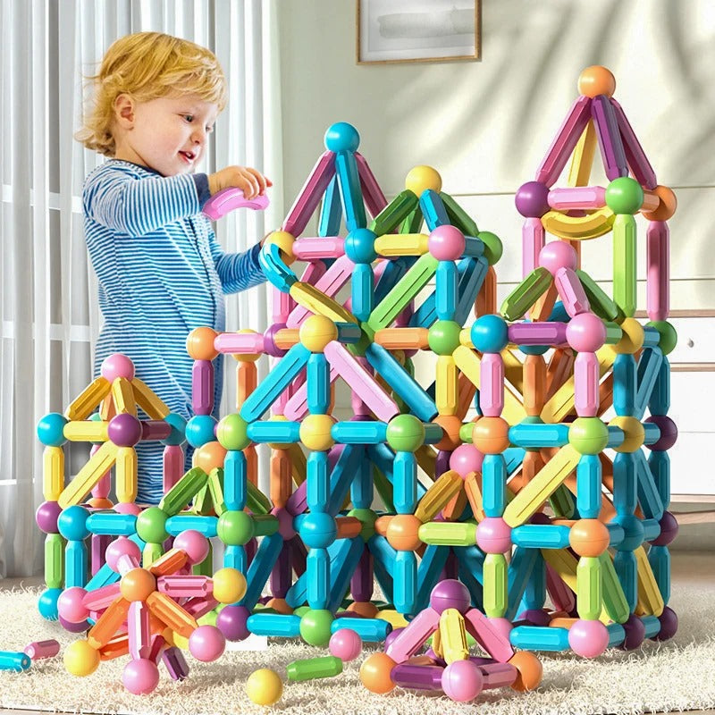 Smart 25 Pcs Magnetic Bar Building Sticks Set – STEM Educational Toy for Toddlers
