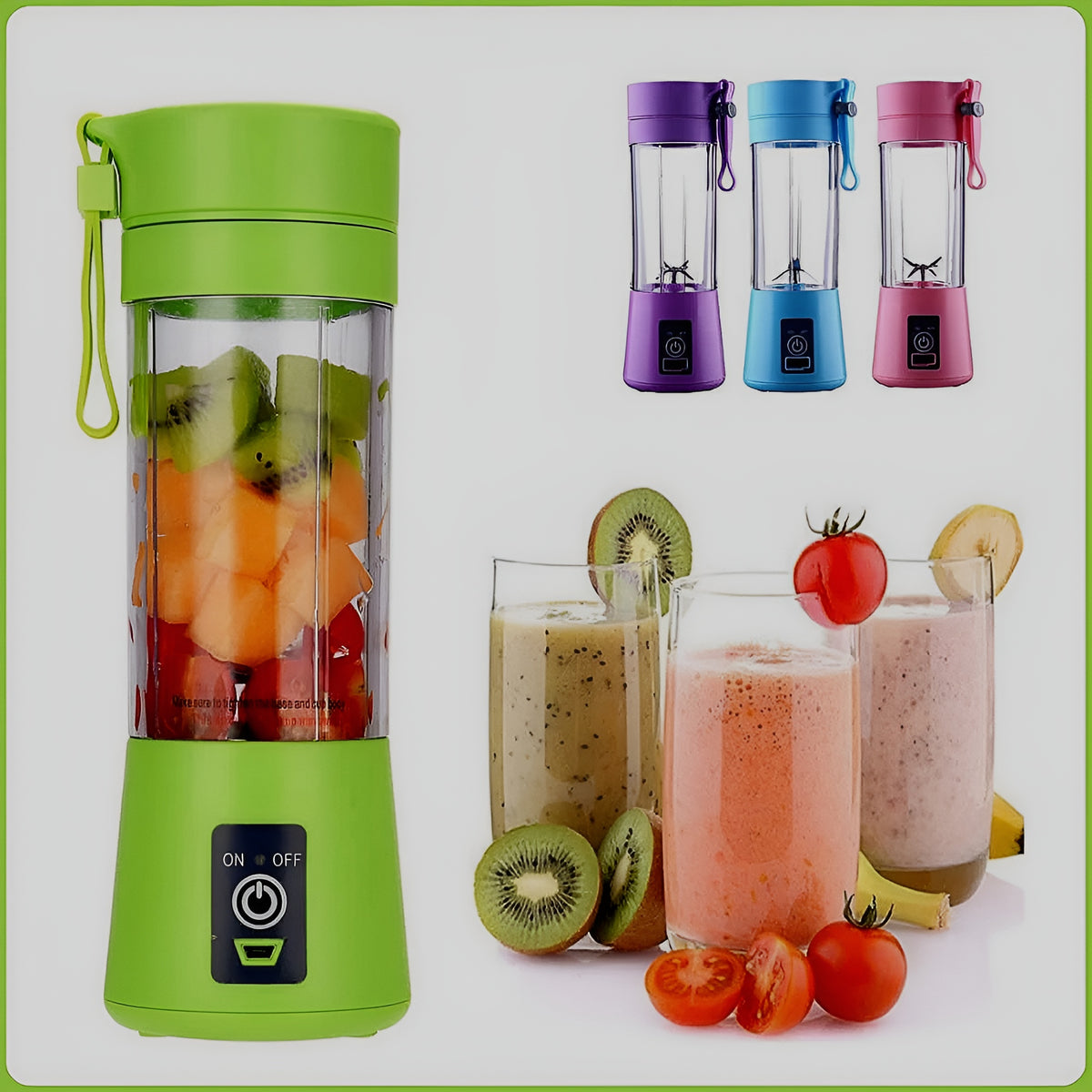 Rechargeable Portable Mini Juicer Blender – USB Personal Size Blender for Smoothies & Shakes