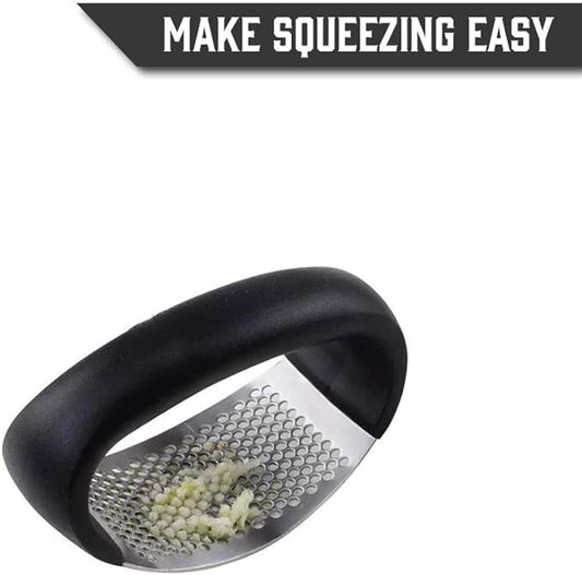 Stainless Steel Garlic Press Rocker – Manual Garlic Crusher & Mincer Tool