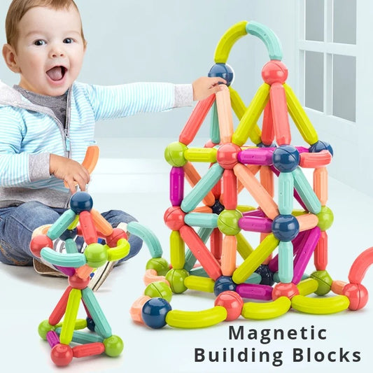 Smart 25 Pcs Magnetic Bar Building Sticks Set – STEM Educational Toy for Toddlers