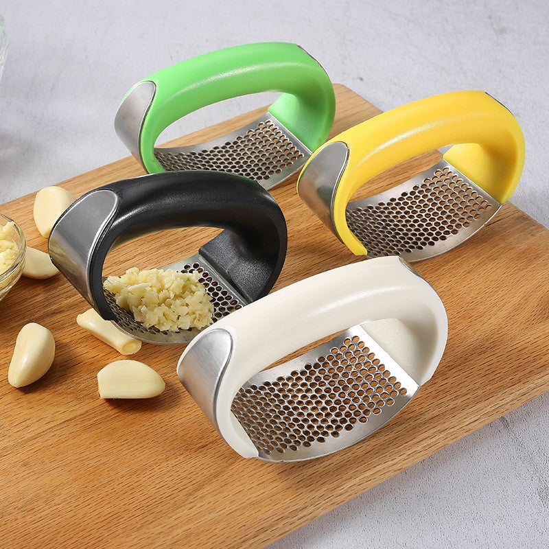 Stainless Steel Garlic Press Rocker – Manual Garlic Crusher & Mincer Tool