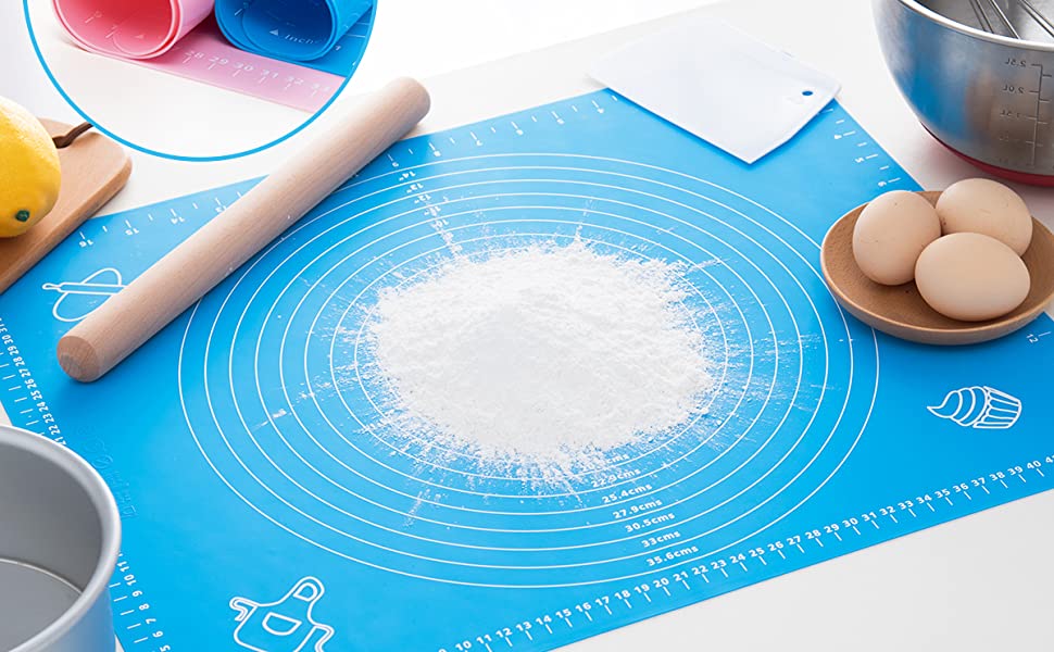 Multipurpose Silicone Roti & Pastry Mat – Heat Resistant Oven Liner with Measurement Markings