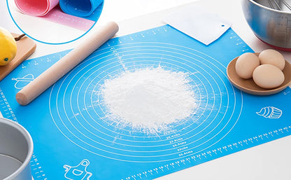 Multipurpose Silicone Roti & Pastry Mat – Heat Resistant Oven Liner with Measurement Markings