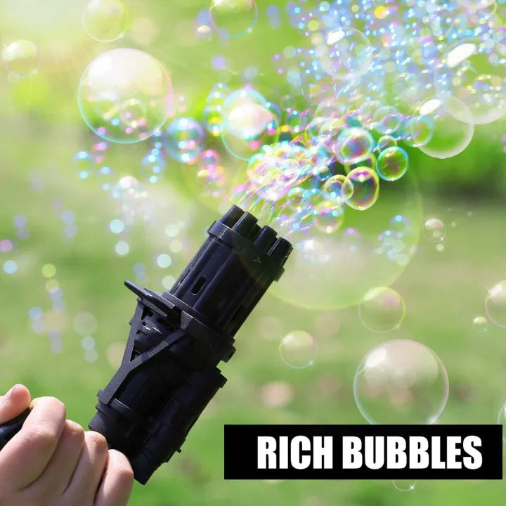 Automatic Bubble Gatling Gun – Electric Bubble Maker Toy for Kids