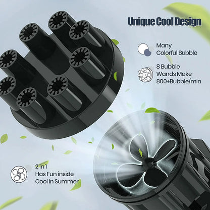 Automatic Bubble Gatling Gun – Electric Bubble Maker Toy for Kids
