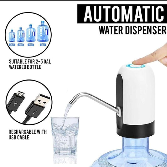 One-Touch Electric Water Bottle Pump – Portable USB Rechargeable Water Dispenser