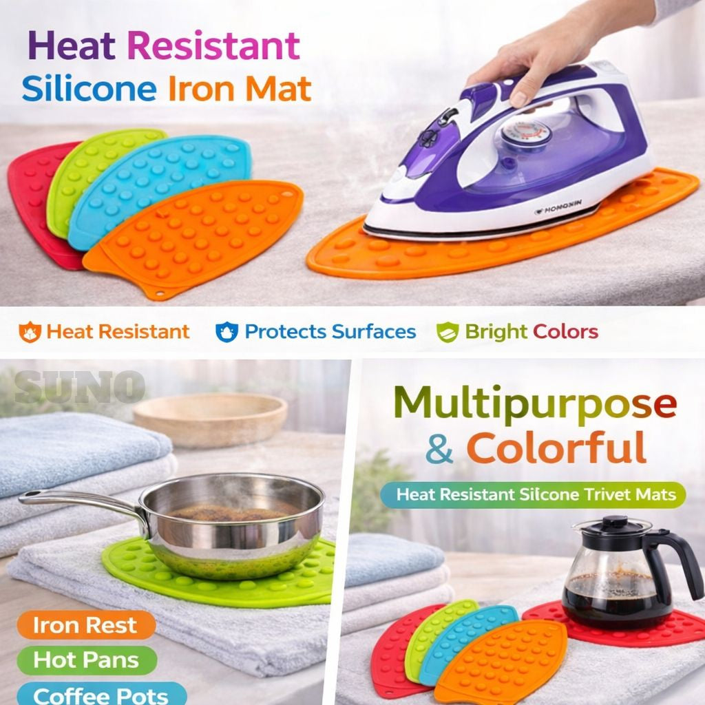 Multipurpose Silicone Hot Iron Rest Pad – Anti-Slip Safe Ironing Mat