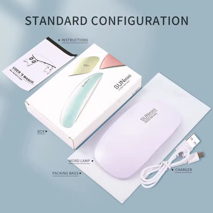 Quick-Dry Mini UV LED Nail Lamp – Compact Gel Curing Dryer for Home & Travel
