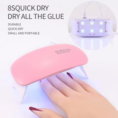 Quick-Dry Mini UV LED Nail Lamp – Compact Gel Curing Dryer for Home & Travel