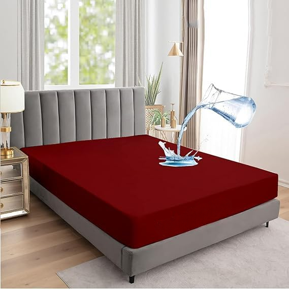 Waterproof King Size Mattress Cover – Soft & Noiseless Bed Sheet Protector for Hygiene