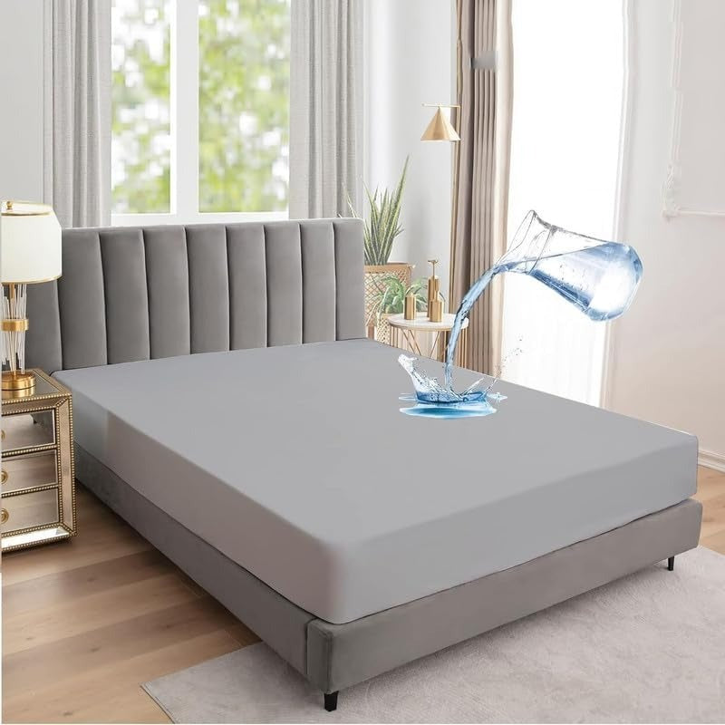 Waterproof King Size Mattress Cover – Soft & Noiseless Bed Sheet Protector for Hygiene