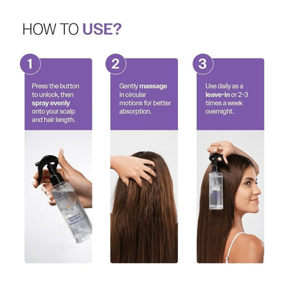Rosemary & Rice Water Hair Growth Spray by Bare Anatomy – 200ml Anti-Hairfall Leave-In
