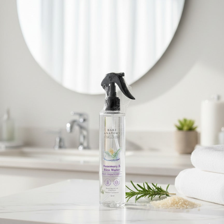 Rosemary & Rice Water Hair Growth Spray by Bare Anatomy – 200ml Anti-Hairfall Leave-In