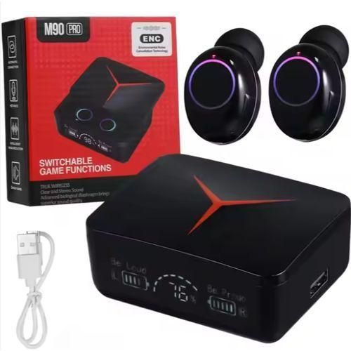 M90 Pro TWS Earbuds – Gaming Earphones with Built-in Powerbank