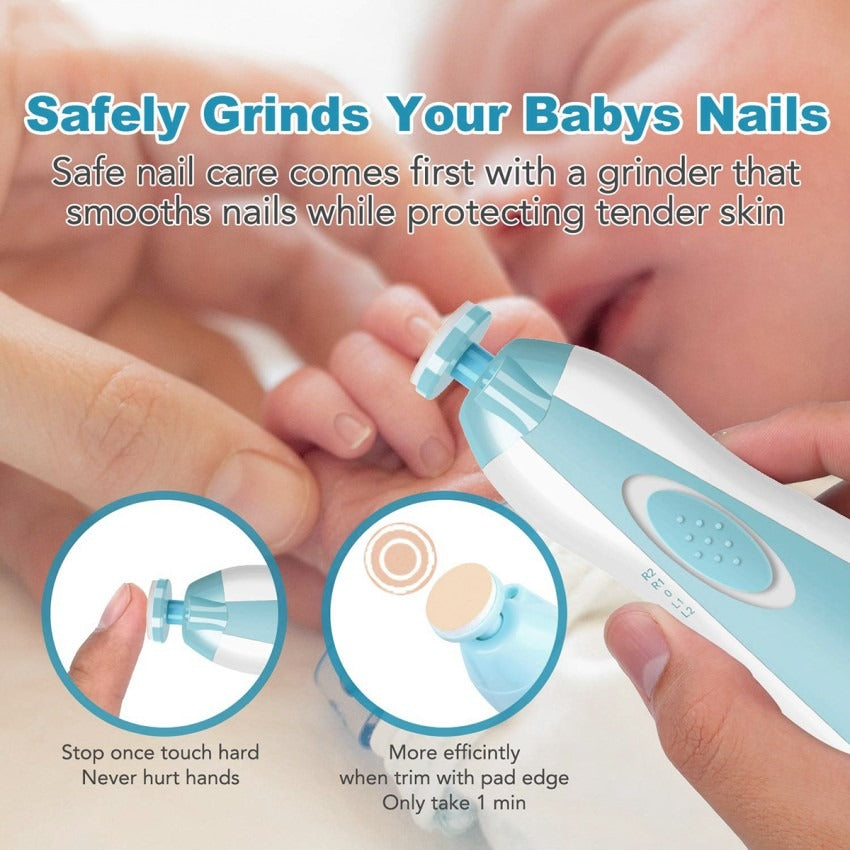 6-in-1 Smart Electric Baby Nail Care Kit – Gentle & Safe Nail Filer with Case
