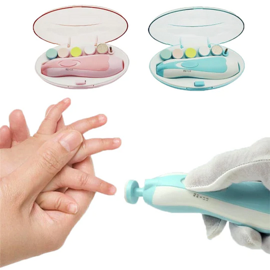6-in-1 Smart Electric Baby Nail Care Kit – Gentle & Safe Nail Filer with Case