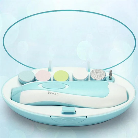 6-in-1 Smart Electric Baby Nail Care Kit – Gentle & Safe Nail Filer with Case