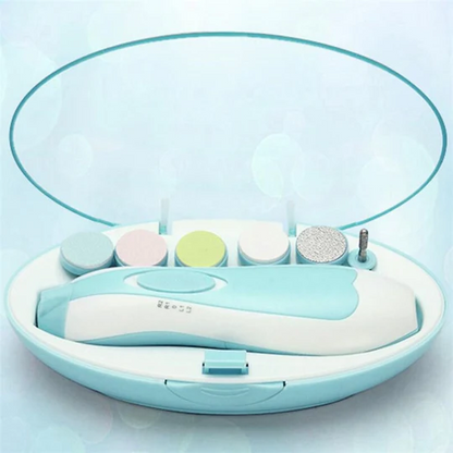 6-in-1 Smart Electric Baby Nail Care Kit – Gentle & Safe Nail Filer with Case