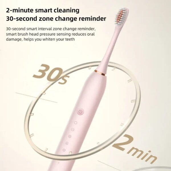 Smart Sonic Rechargeable Toothbrush – Advanced Soft Bristle Plaque Remover