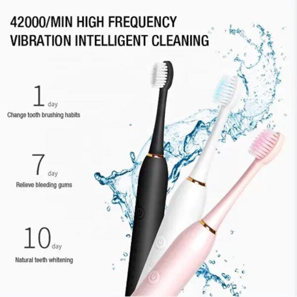 Smart Sonic Rechargeable Toothbrush – Advanced Soft Bristle Plaque Remover