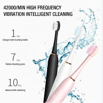 Smart Sonic Rechargeable Toothbrush – Advanced Soft Bristle Plaque Remover