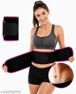 Adjustable Sweat Belt for Gym & Workout – Free Size Waist Trimmer & Tummy Support