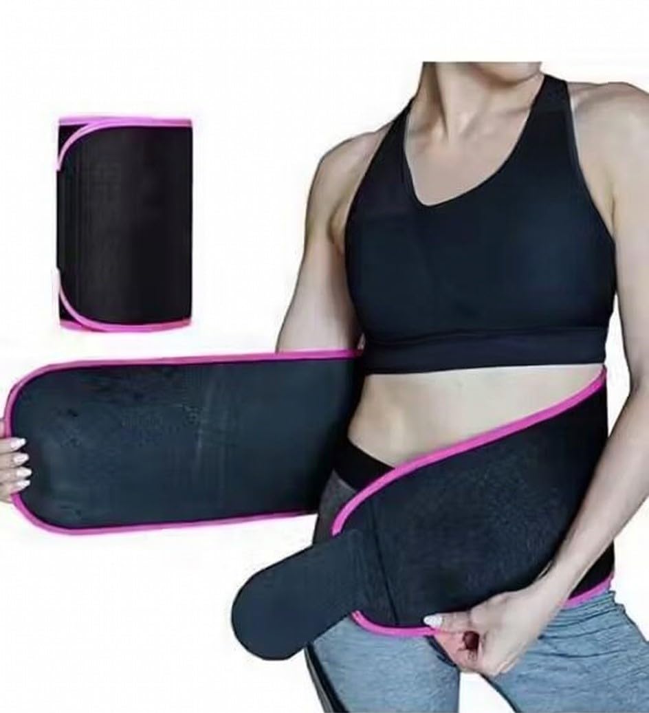 Adjustable Sweat Belt for Gym & Workout – Free Size Waist Trimmer & Tummy Support