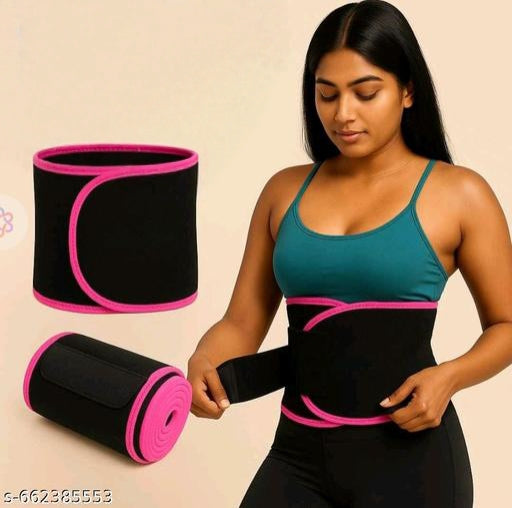 Adjustable Sweat Belt for Gym & Workout – Free Size Waist Trimmer & Tummy Support
