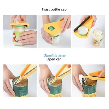 Easy Grip Jar & Bottle Opener – Effortless Tight Cap Remover Kitchen Gadget