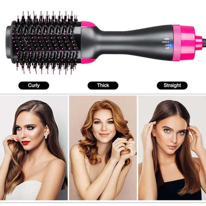 Professional 4-in-1 Hot Air Hair Dryer Brush – Multi-Styling Volumizer & Straightener