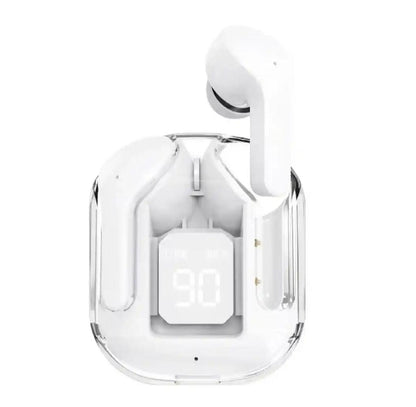 Air 31 Crystal Transparent TWS Earbuds – LED Power Display Wireless Earphones