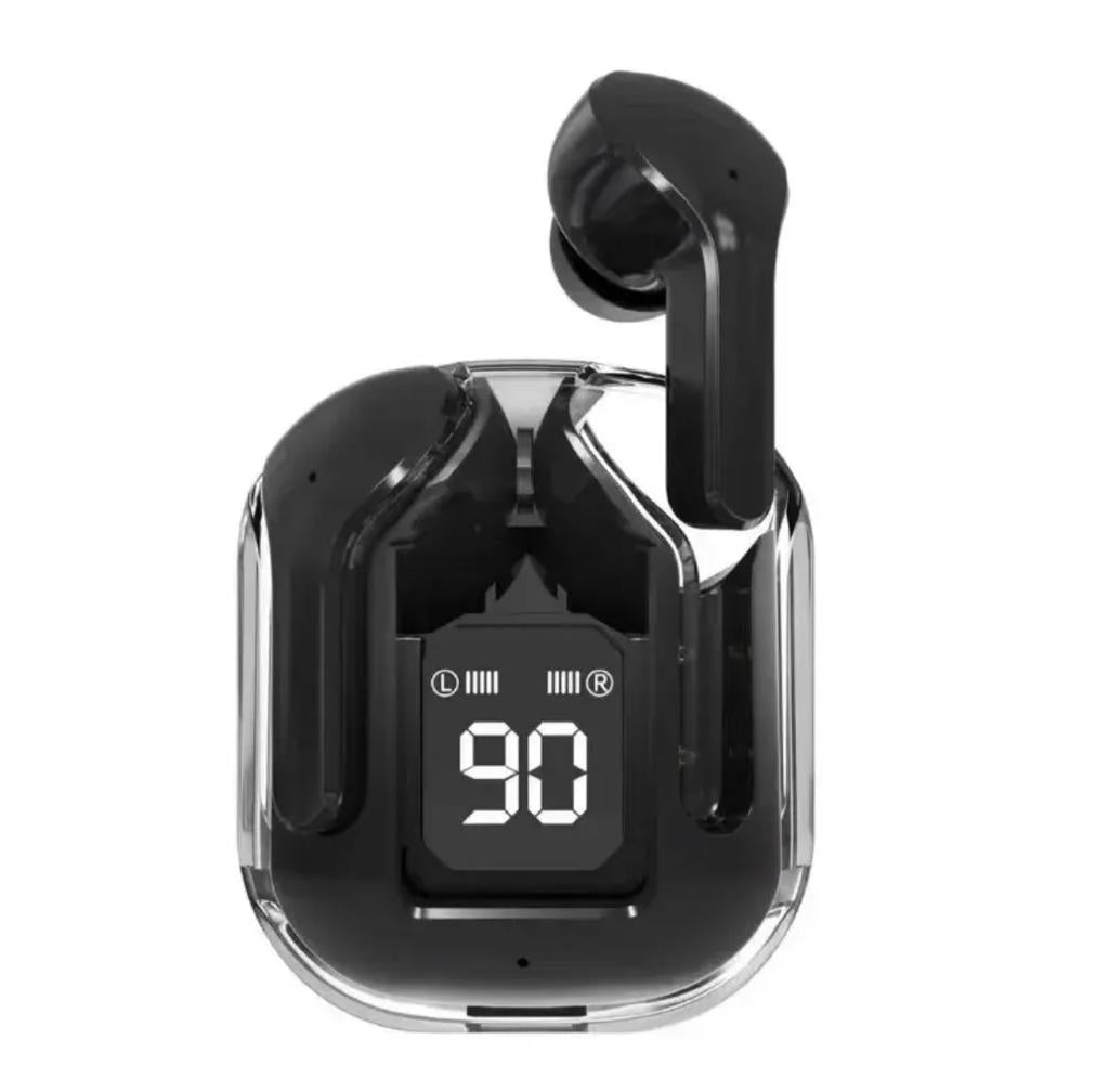 Air 31 Crystal Transparent TWS Earbuds – LED Power Display Wireless Earphones