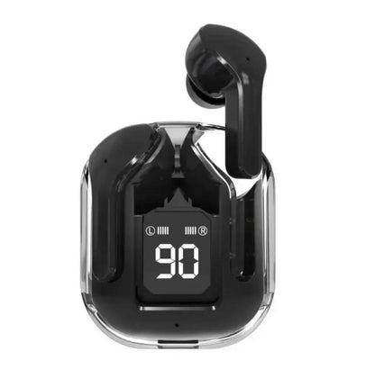 Air 31 Crystal Transparent TWS Earbuds – LED Power Display Wireless Earphones