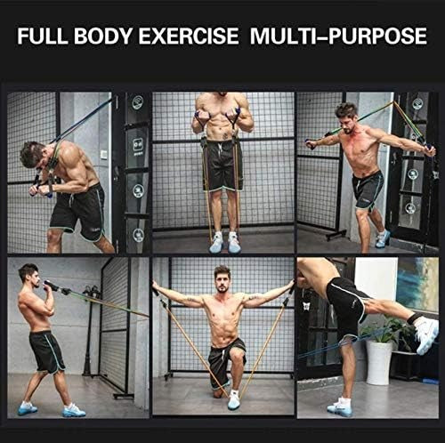 11-Piece Workout Resistance Bands Kit – Home & Gym Fitness Tubes with Ankle Straps & Door Anchor
