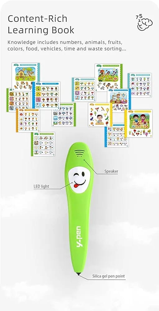 Kids Interactive Talking Pen Learning Book – Early Education Audio Toy (36 Pages)
