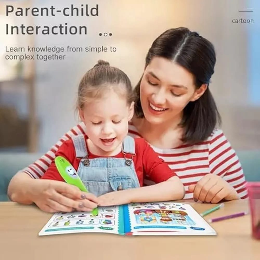 Kids Interactive Talking Pen Learning Book – Early Education Audio Toy (36 Pages)