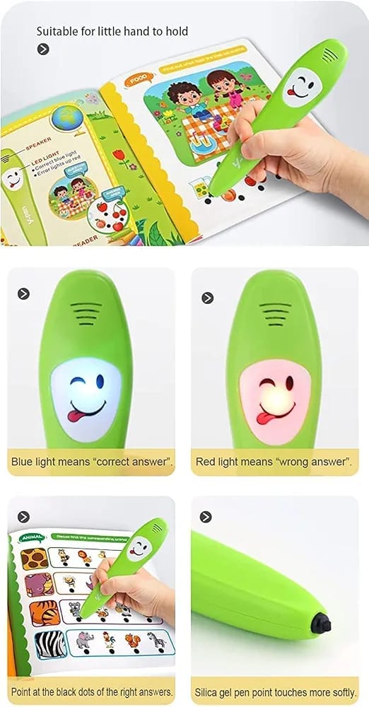 Kids Interactive Talking Pen Learning Book – Early Education Audio Toy (36 Pages)