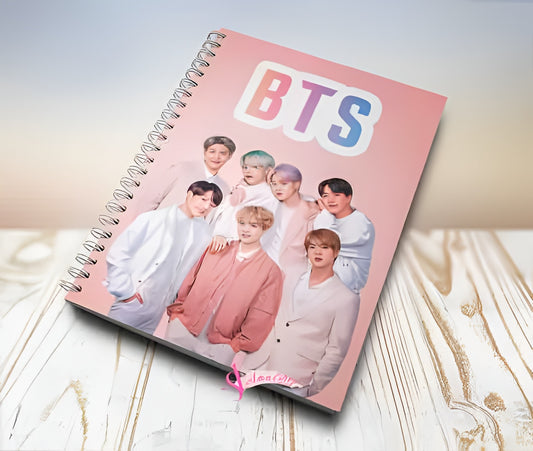 BTS A4 Spiral College & School Notebook – Premium Laminated Cover Journal