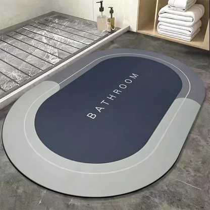 2.5mm Non-Slip Washroom Mat – Oval Waterproof Bathroom Floor Mat