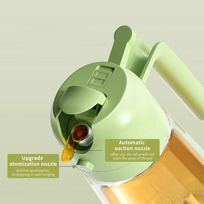 2-in-1 Glass Oil Sprayer & Dispenser Bottle – Leakproof Kitchen Cooking Oil Pourer