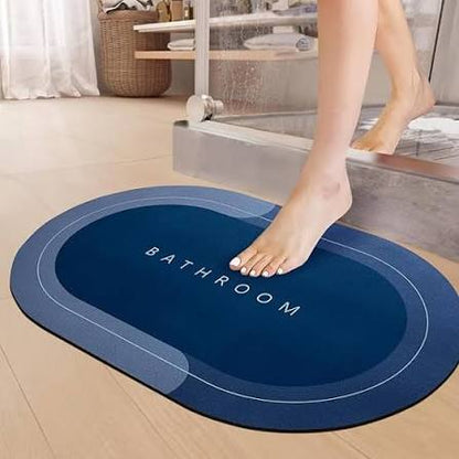 2.5mm Non-Slip Washroom Mat – Oval Waterproof Bathroom Floor Mat