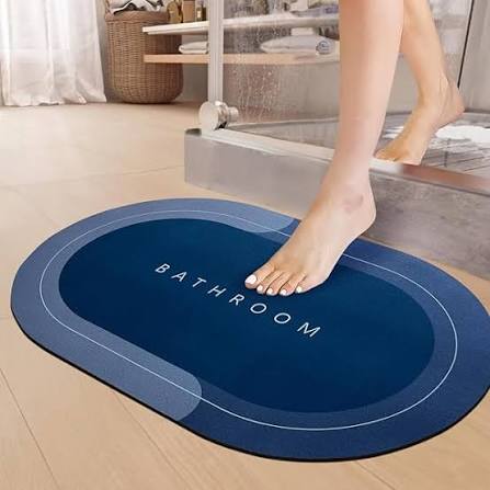 2.5mm Non-Slip Washroom Mat – Oval Waterproof Bathroom Floor Mat