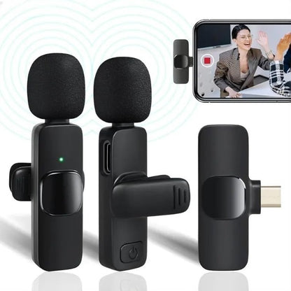 K11 Dual Wireless Collar Mic Set – Noise Reduction Plug & Play Mic for iPhone & Android