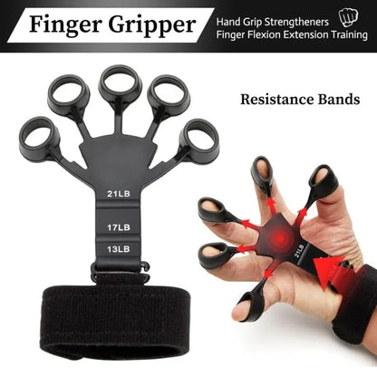 Finger Gripper Hand Strengthener – Finger Flexion & Extension Exercise Resistance Band