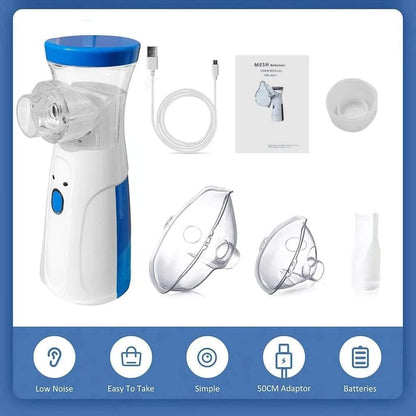 Pocket-Size Portable Rechargeable Nebulizer – Quiet Handheld Inhaler Machine (0.5L)